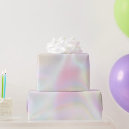 Pink Pearl Opal Iridescent Holographic Geschenkpapier