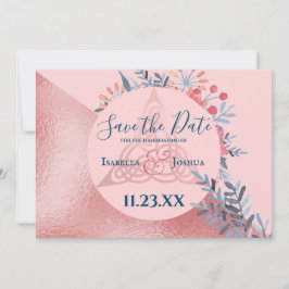 Pink Pearl Wasserfarbe Blumenmagen Save the Date