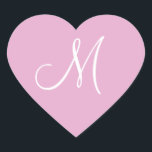 Pink Pearl Your Own Monogram Wedding Herz-Aufkleber<br><div class="desc">Designer Wedding Monogramme Einladende Umschlag Aufkleber - Hochzeitspezialisten bitten: Was sind die Monogramm-Preise? Diese perfekt dimensionierten und personalisierbaren Custom Invitation Siegel sind genau das Richtige für Hochzeitsmonogramm Einladungen zusätzlich zu einer zusätzlichen Hochzeitsauflage. - Suche nach den richtigen Wedding Monogramm Zubehör - Ihre eigene Monogramm-Hochzeit für Hochzeitsmonogramme</div>