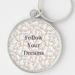 Pink Pearls Gold Chain Birthday Schlüsselanhänger