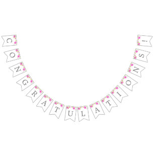 Pink Peonies Anpassbare Jeden Anlaß-Banner Wimpelkette