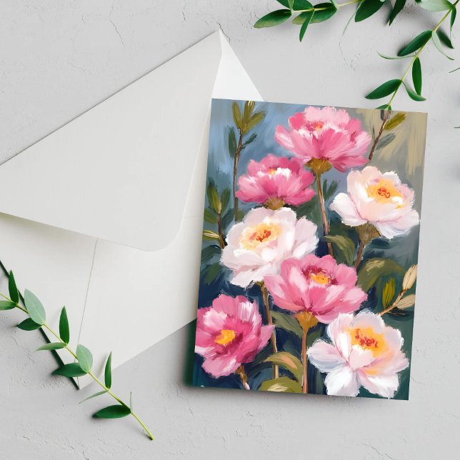 Pink Peonies Blume Bouquet Card (Von Creator hochgeladen)
