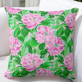 Pink Peonies Blume Pattern Kissen