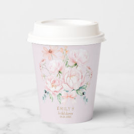 Pink Peonies Bow Wildblume Garden Brautparty Pappbecher