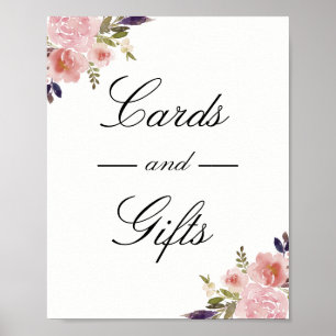 Pink Peonies Cards and Gifts Wedding Poster