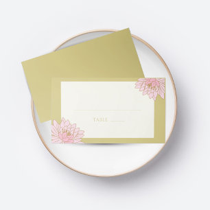PINK PEONIES CHINOISERIE WEDD PLATZKARTE