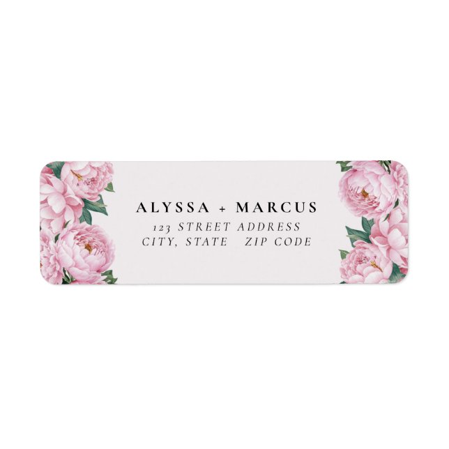 Pink Peonies Couple Names (Vorne)