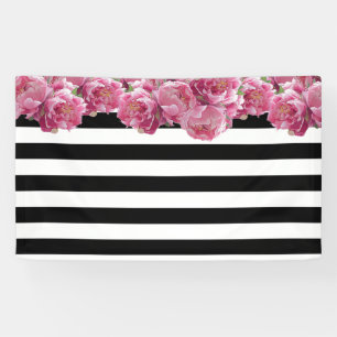 Pink Peonies Floral Hintergrund Banner
