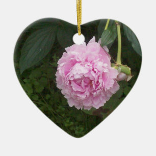 Pink Peonies Keramik Ornament