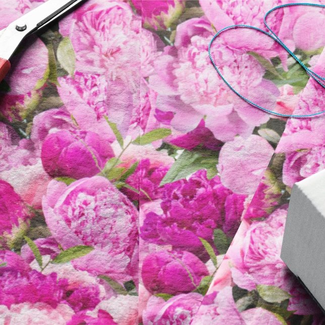 Pink Peonies Pattern Seidenpapier (Von Creator hochgeladen)
