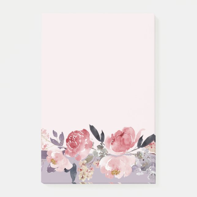 Pink Peonies Post-it Klebezettel (Vorderseite)
