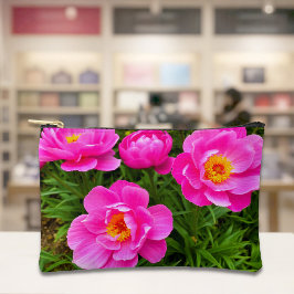 Pink Peonies Pouch Zubehörtasche