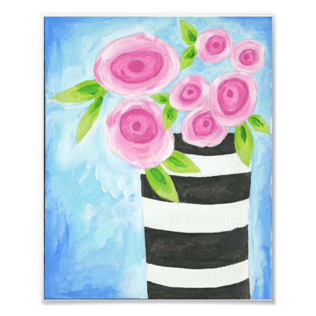 Pink Peonies Print Fotodruck (Vorne)