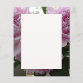Pink Peonies Stationery Sheet