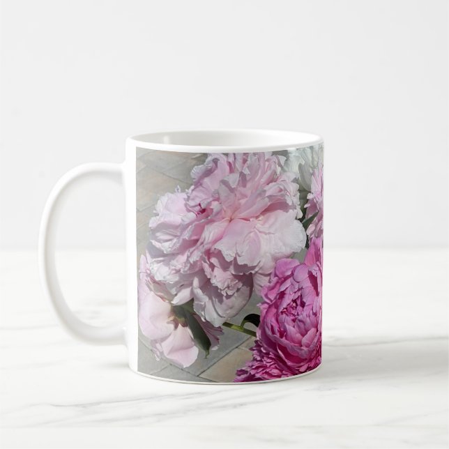 Pink Peonies Tasse (Links)