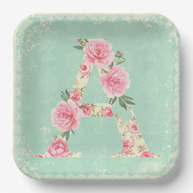 Pink Peonies von Natasha Us Pappteller (Vorderseite)