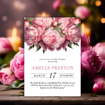 Pink Peonies Watercolor Brautparty