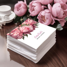 Pink Peonies Watercolor Brautparty