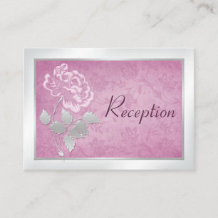 Pink Peony and Silver Enclosure Card Begleitkarte