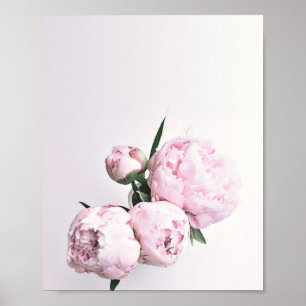 Pink Peony Art, Rose Print, Blume Art Pink Poster
