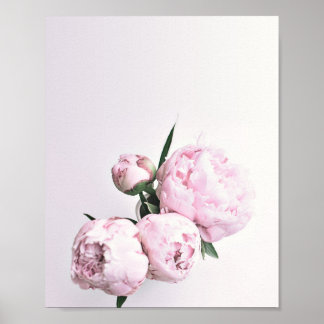 Pink Peony Art, Rose Print, Blumen Art Pink Poster