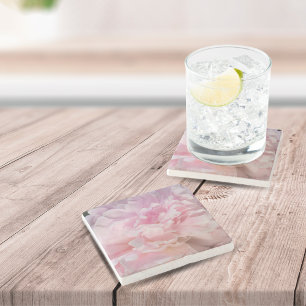 Pink Peony Blossom Steinuntersetzer