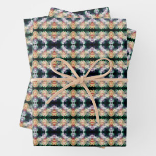 Pink Peony Blume Abstrakt Geschenkpapier Set