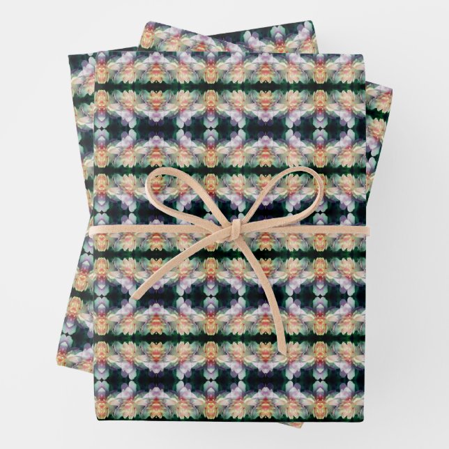 Pink Peony Blume Abstrakt Geschenkpapier Set (Beispiel)