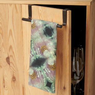 Pink Peony Blume Center Pattern Geschirrtuch