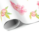 Pink Peony Blume Geschenkpapier<br><div class="desc">Pink Peony Blume</div>
