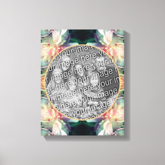 Pink Peony Blume gestalten Ihr eigenes Foto Leinwanddruck (Vorderseite)