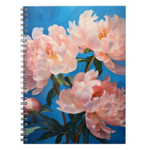 Pink Peony Blume Notizbuch Notizblock