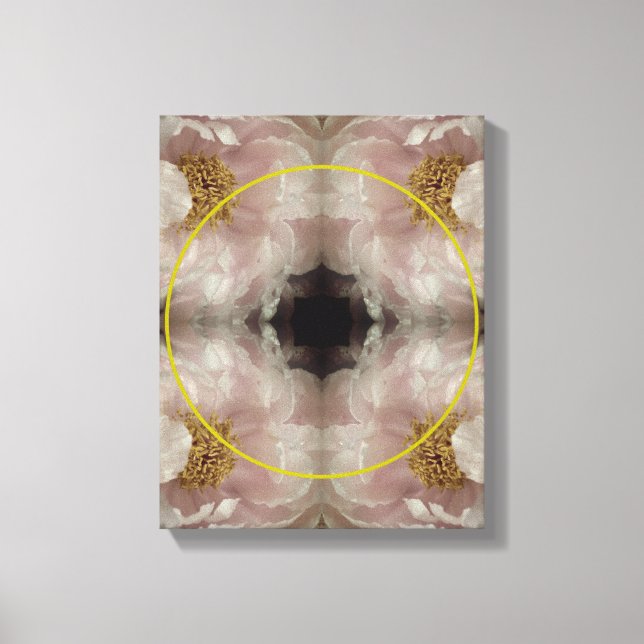 Pink Peony Blume Rahmen erstellen Sie Ihr eigenes  Leinwanddruck (Vorderseite)