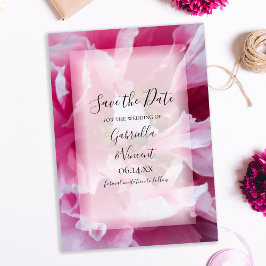 Pink Peony Blume Wedding Save the Date Einladung