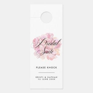 Pink Peony Bridal Suite Wedding Door Sign Türanhänger