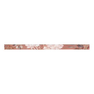 Pink Peony Chinoiserie Grosgrain Ribbon Ripsband