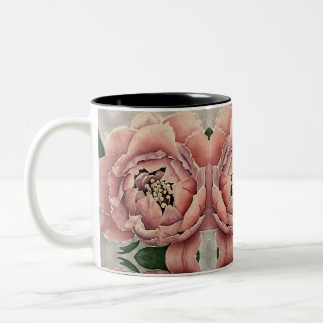 Pink Peony Coffee Tasse (Links)