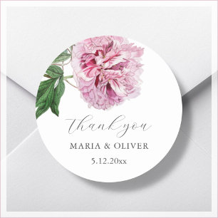 Pink Peony Danke, dass du Sticker hochgezinkt hast