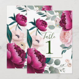 Pink Peony Eucalyptus Garden Floral Glam Wedding Einladung