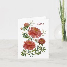 Pink Peony Faltkarte