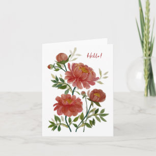 Pink Peony Faltkarte