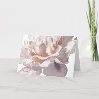 Pink Peony Fine Art Watercolor Grußkarte Karte
