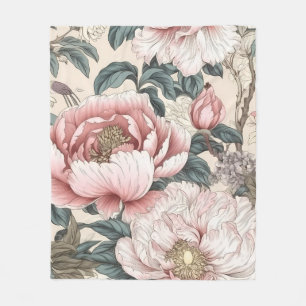 Pink Peony Fleecedecke
