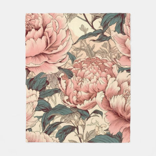 Pink Peony Fleecedecke