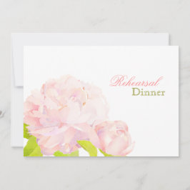 Pink Peony Floral Hochzeit Probe Dinner Einladung
