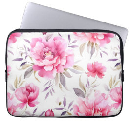 Pink Peony Floral Laptopschutzhülle