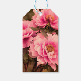 Pink  Peony Flower Geschenkanhänger