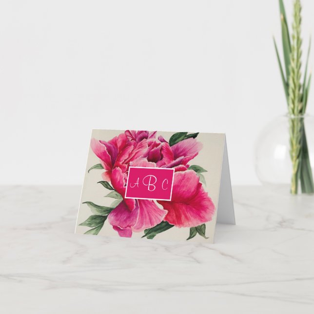 Pink Peony Flower Personalized (Vorderseite)