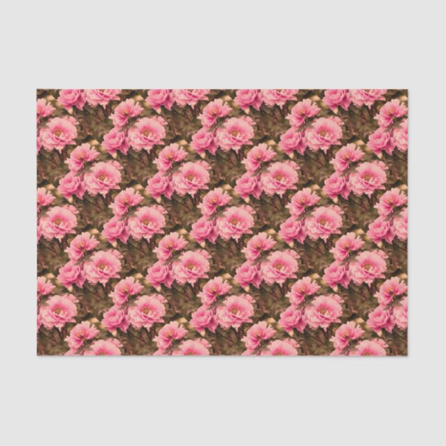Pink  Peony Flower Seidenpapier (Vorderseite)