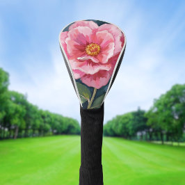 Pink Peony Flower Watercolor Floral Golf Headcover